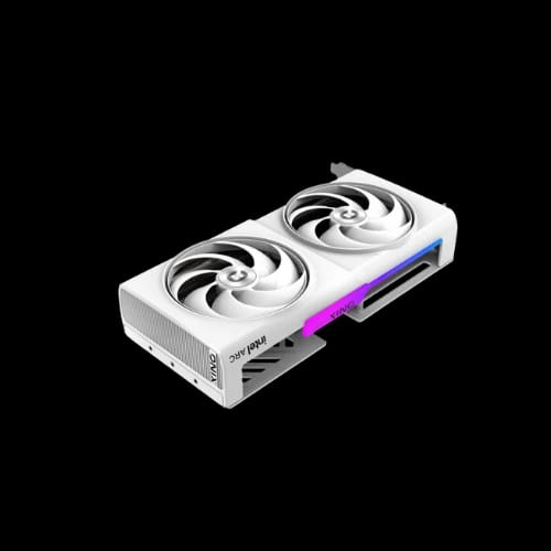onix lumi intel arc b580 oc 12gb gddr6 argb gaming graphics card white 3