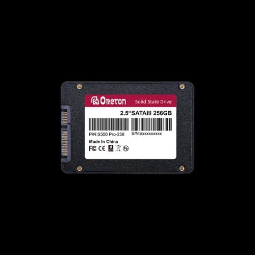 oreton s500 pro 256gb sata iii ssd backside