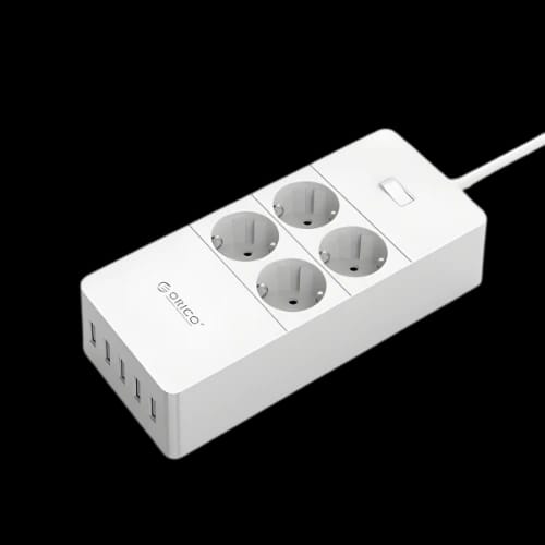 orico hpc 4a5u v1 eu 4 ac outlet surge protector with 5 usb charging port smart power strip main