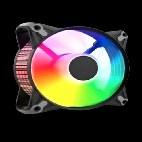 pc power cfx 120mm argb casing cooling fan black main