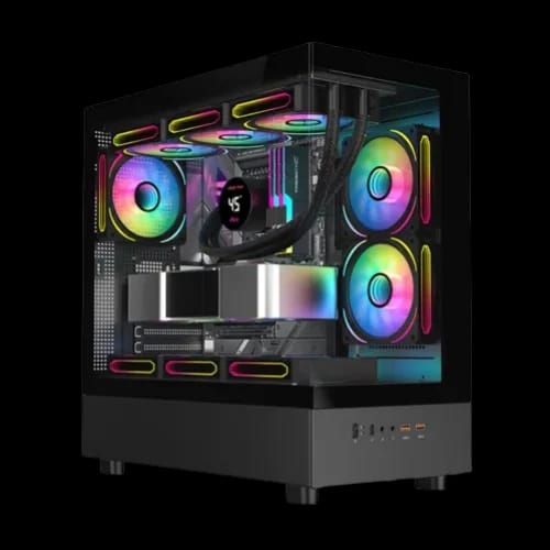 pc power horizon x2 gaming case with 6 argb infinity fans main