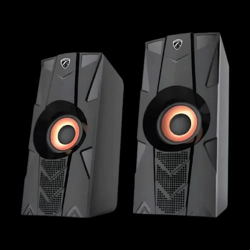 pc power ht 919 2 0 wired stereo mini multimedia speaker black main