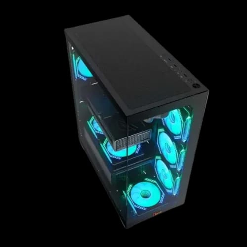 pc power ice tower elite pp gs500 atx desktop gaming case black 2