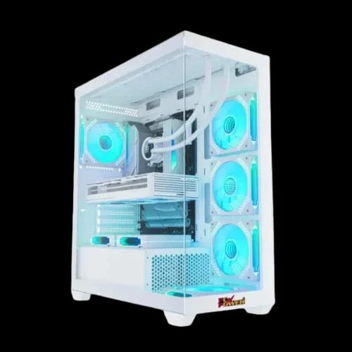 pc power ice tower elite pp gs500 atx desktop gaming case white