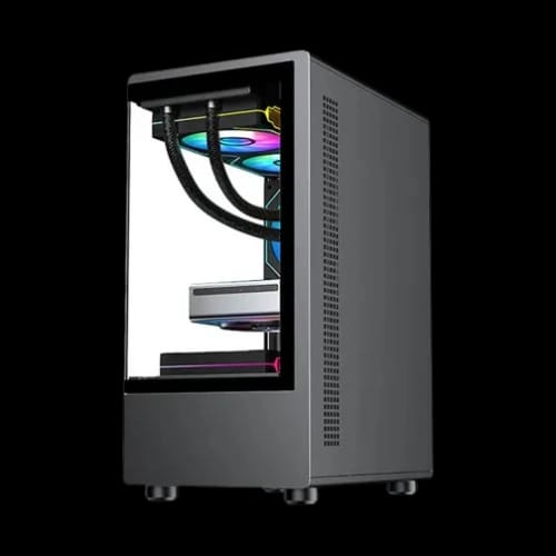 pc power vertical x2 infinity bk matx mid tower gaming casing right