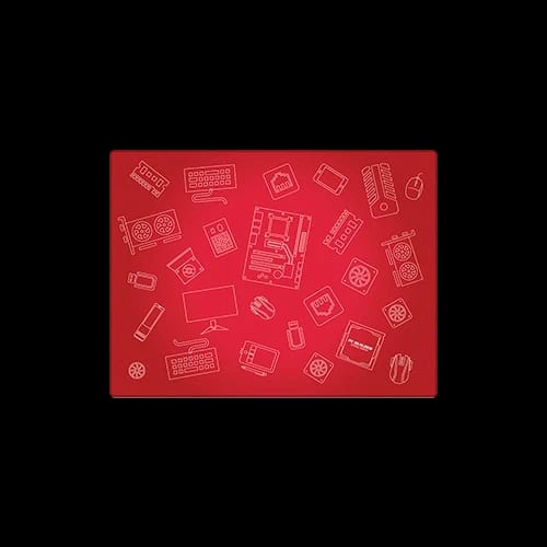pcb base v2 red mouse pad