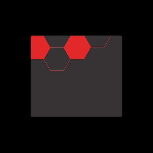 pcb coregrip square black mouse pad with red geometric pattern 450 400