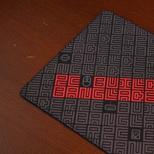 pcb mozaic matrix mouse pad red color clear view