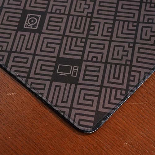 pcb mozaic matrix mouse pad side view with black