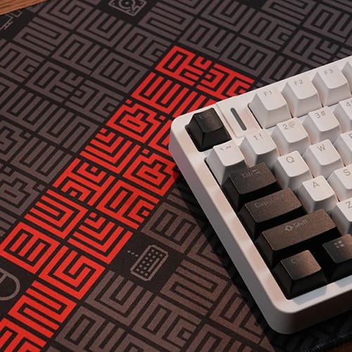 pcb mozaic matrix mouse pad with gaming keyboard