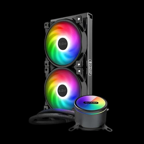 pccooler gi cx240 argb liquid cpu cooler black main