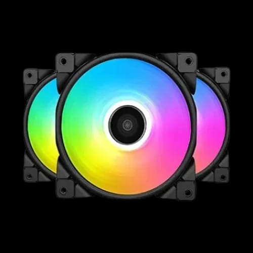 pccooler halo fgrb c120mm 3 in 1 rgb cooling fan