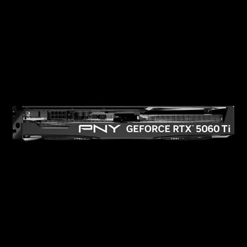 pny geforce rtx 5060 ti 16gb oc dual fan gddr7 graphics card upper side