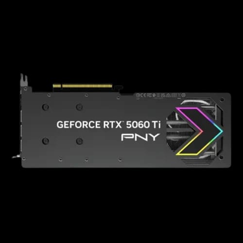 pny geforce rtx 5060 ti 8gb epic x rgb oc triple fan gddr7 graphics card backplate