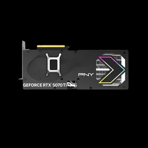 pny geforce rtx 5070 ti 16gb gddr7 epic x rgb overclocked triple fan plus graphics card backplate