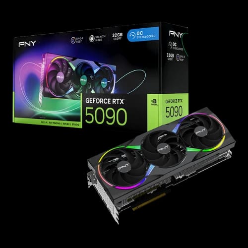 pny geforce rtx 5090 32gb oc triple fan gddr7 graphics card