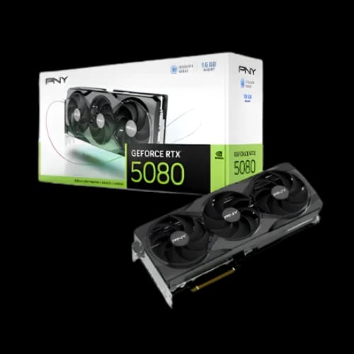 pny nvidia geforce rtx 5080 triple fan 16gb gddr7 graphics card2