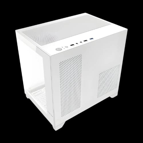 power train g777 mid tower atx gaming desktop case white back