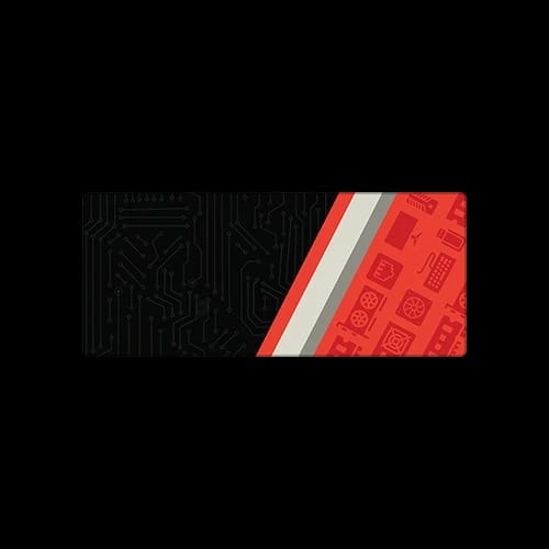 pulse matrix compact mouse pad with red accent tech pattern 700 300 1