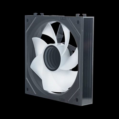 pureflow lite infinity core case fan black reverse side view