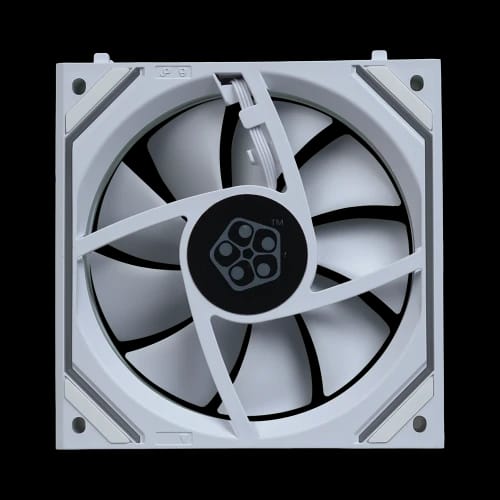 pureflow lite solid core block case fan white reverse back side view