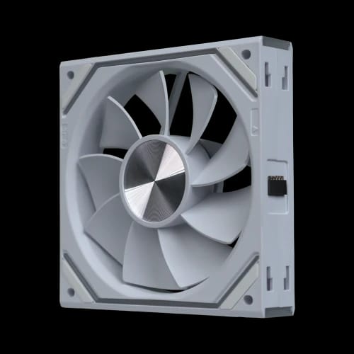 pureflow lite solid core block case fan white reverse port side