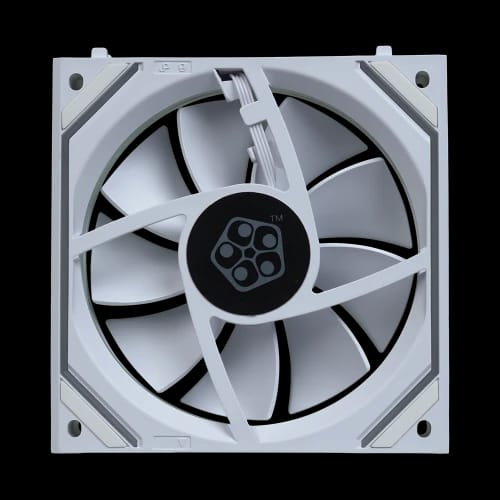 pureflow lite solid core block case fan white standard backside