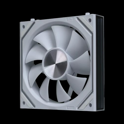pureflow lite solid core block case fan white standard side view