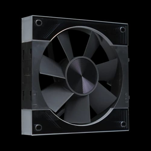 pureflow switch argb case fan black side view