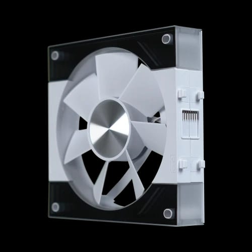 pureflow switch argb case fan white port side