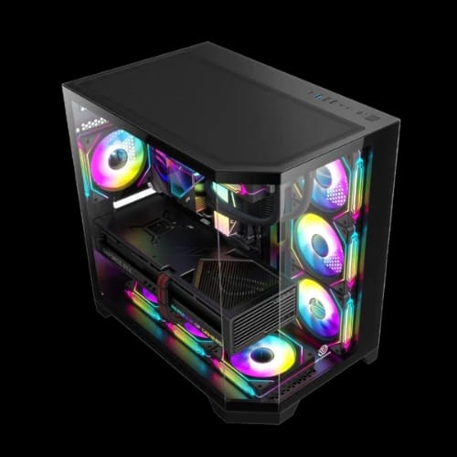 revenger air box 7 argb infinity fans with remote controller full tower desktop gaming case black 2
