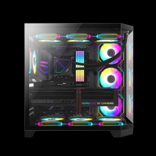 revenger air box 7 argb infinity fans with remote controller full tower desktop gaming case black 3