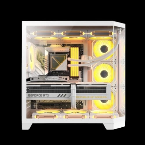 revenger air box 7 argb infinity fans with remote controller full tower desktop gaming case white 2