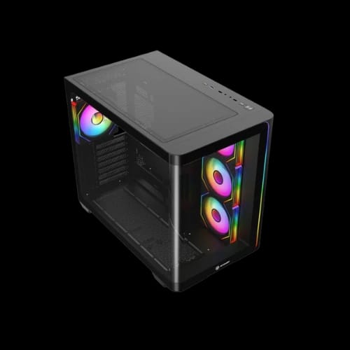 revenger air tank btf 4 argb infinity fan atx black curved gaming casing 2