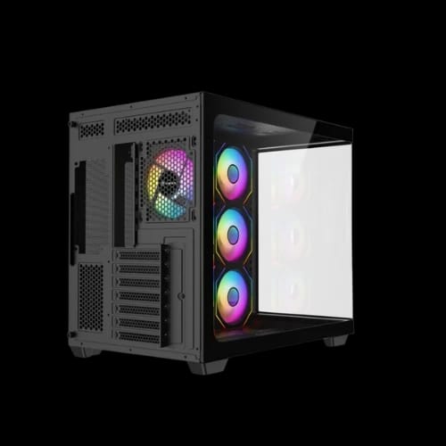 revenger air tank btf 4 argb infinity fan atx black curved gaming casing 3