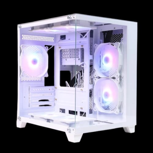 revenger base dynamic mini mid tower m atx gaming case white 2