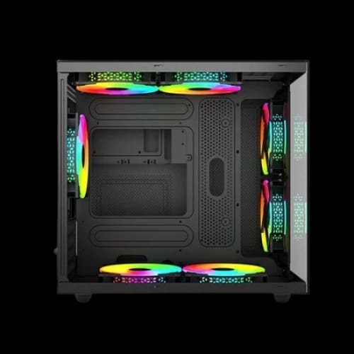 revenger duo dynamic mini tower black micro atx gaming desktop casing 2