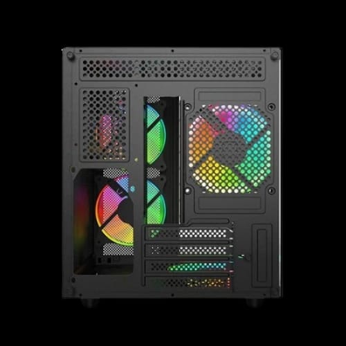 revenger duo dynamic mini tower black micro atx gaming desktop casing 3