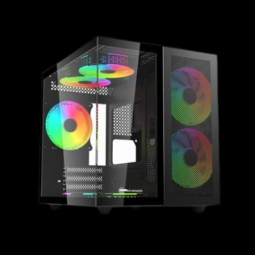 revenger duo dynamic mini tower black micro atx gaming desktop casing