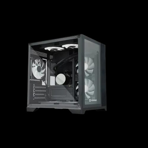 revenger leo dynamic mini mid tower atx casing black without rgb