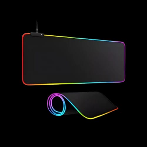 rk royal glowing cool rgb waterproof large gaming mousepad black main