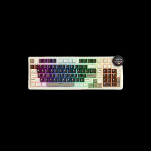 royal kludge rk n99 tri mode mechanical gaming keyboard beige switch