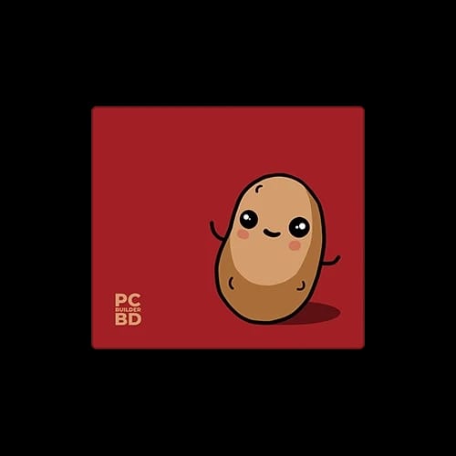 russet potato square mouse pad with cute potato character design