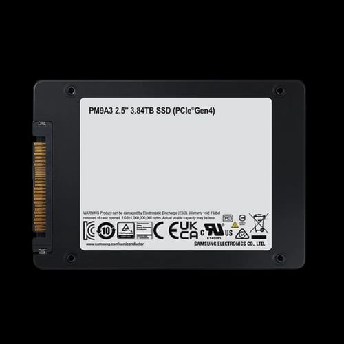 samsung pm9a3 384tb u2 nvme pcie gen4 enterprise ssd backside