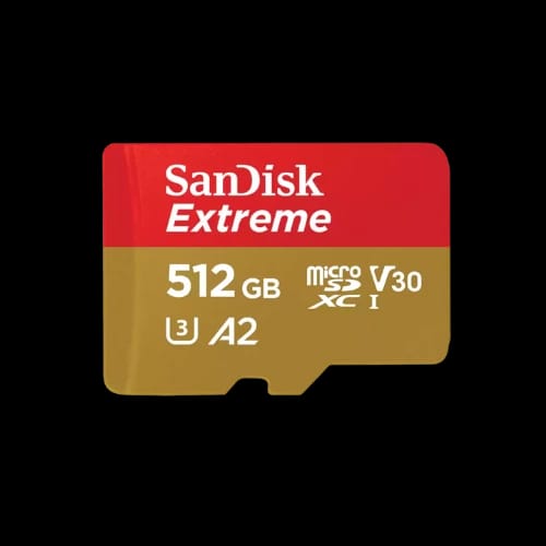 sandisk extreme 512gb microsdxc uhs i u3 class 10 v30 a2 memory card