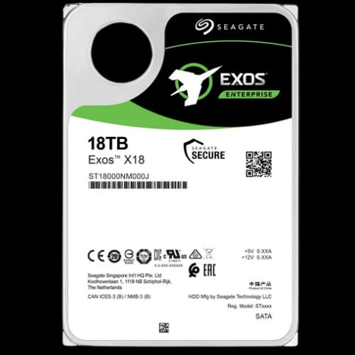 seagate exos x18 18tb 7200rpm sata iii 35 nas hdd