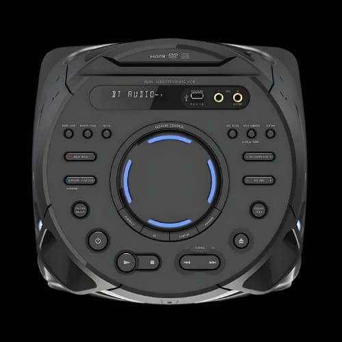 sony mhc v43d high power bluetooth black hi fi audio system top