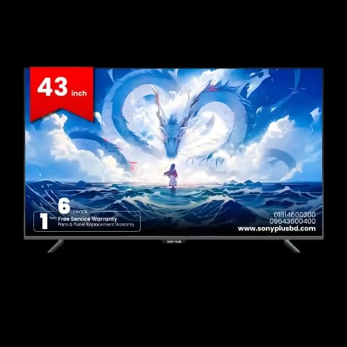 sony plus 43 inch frameless voice control 4k qled google tv main
