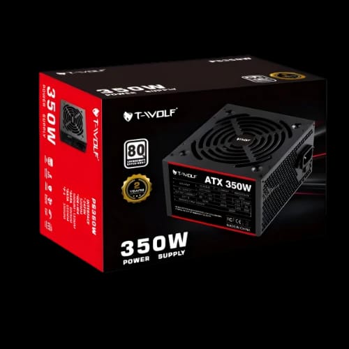 t wolf atx 350w power supply with power cable 2