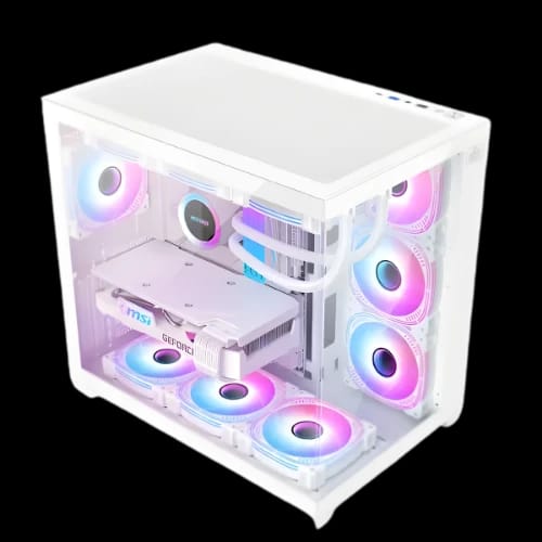 t wolf city ranger x7 argb mid tower atx gaming casing white front